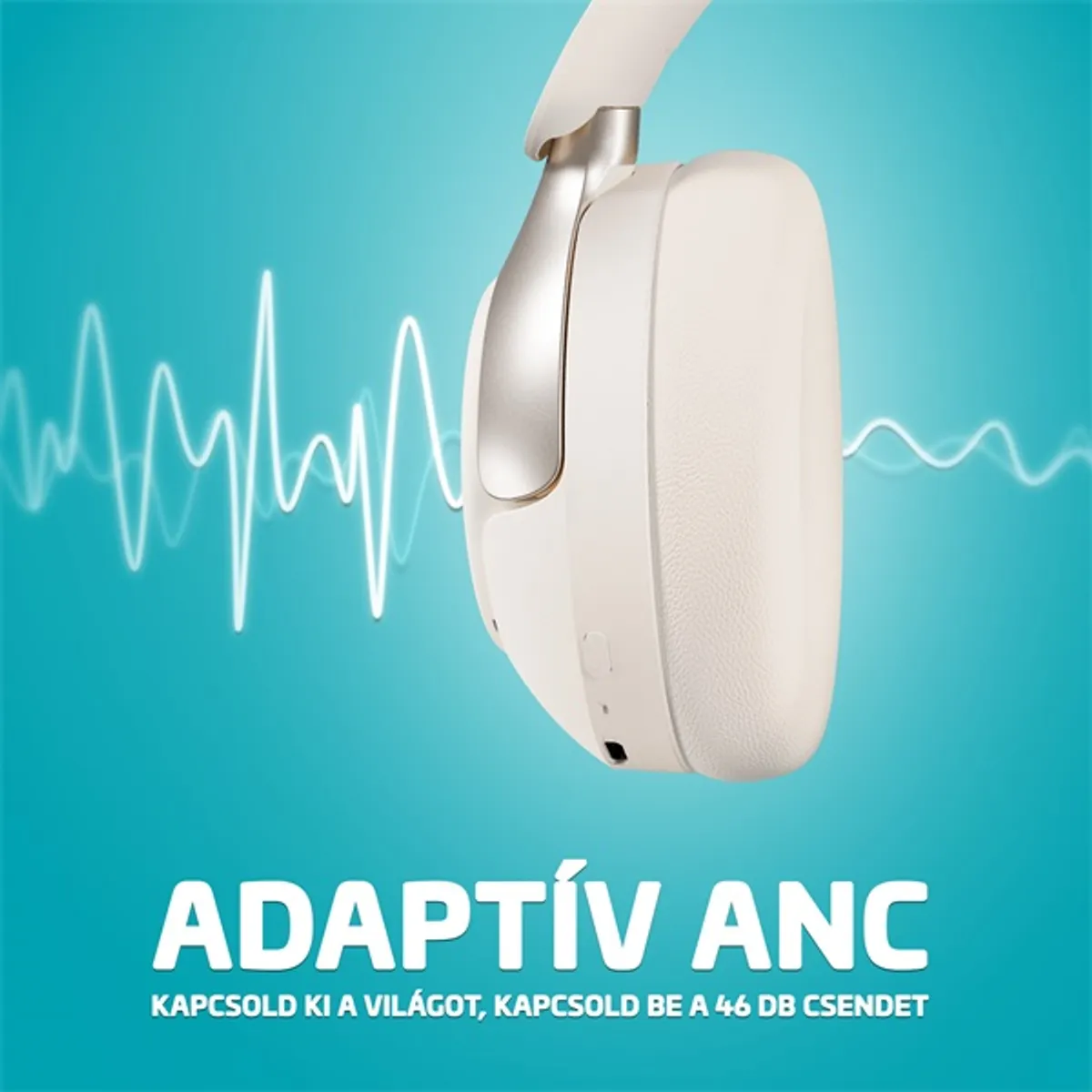 LAMAX LXOHMHIGC2AWA HighComfort2 ANC fejhallgató fehér Bluetooth 5.4 USB C 40 mm 57 óra aktív zajszűrés #8
