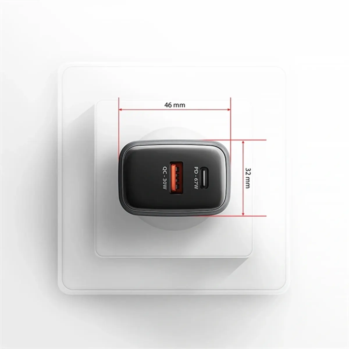Axagon ACU-PQ67 GaN utazó fali töltő 2x USB-C USB-A 67W PD3.0 QC4 #4