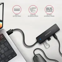 AXAGON HUE-C2A usb hub külső tápos 4-portos #4