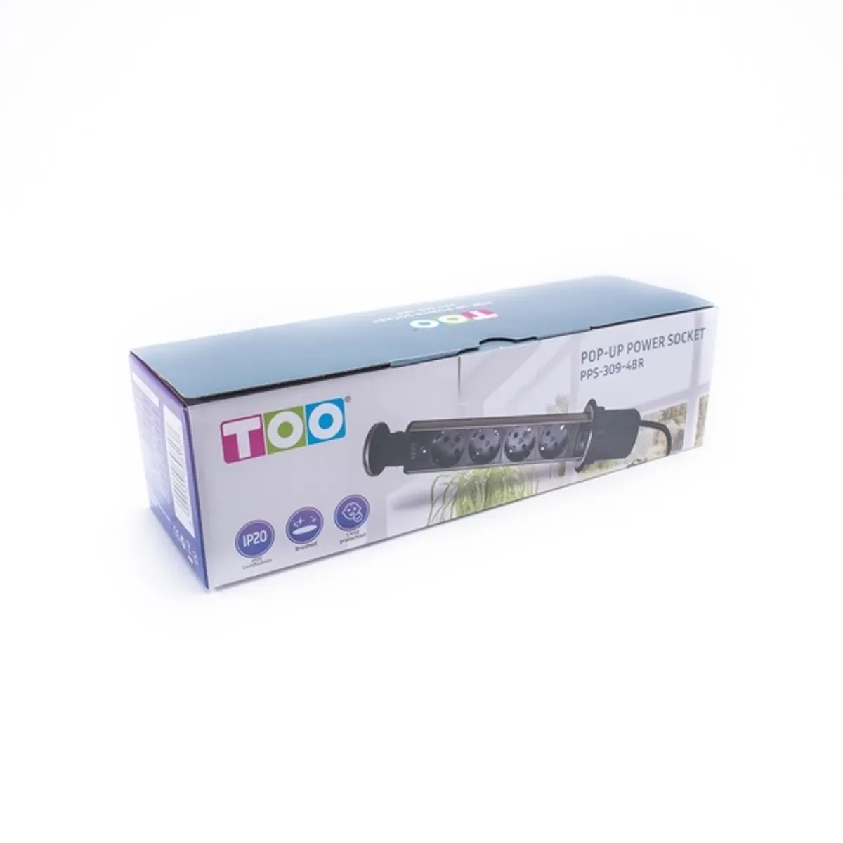 Too PPS-309-4BR IP20 4x SCHUKO beépíthető elosztó 1,8 m kábel 16 A 250 V #6