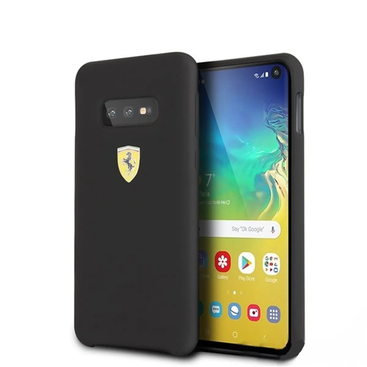 Ferrari FESSIHCS10PBK SF Samsung S10 Plus fekete szilikon hátlap #1