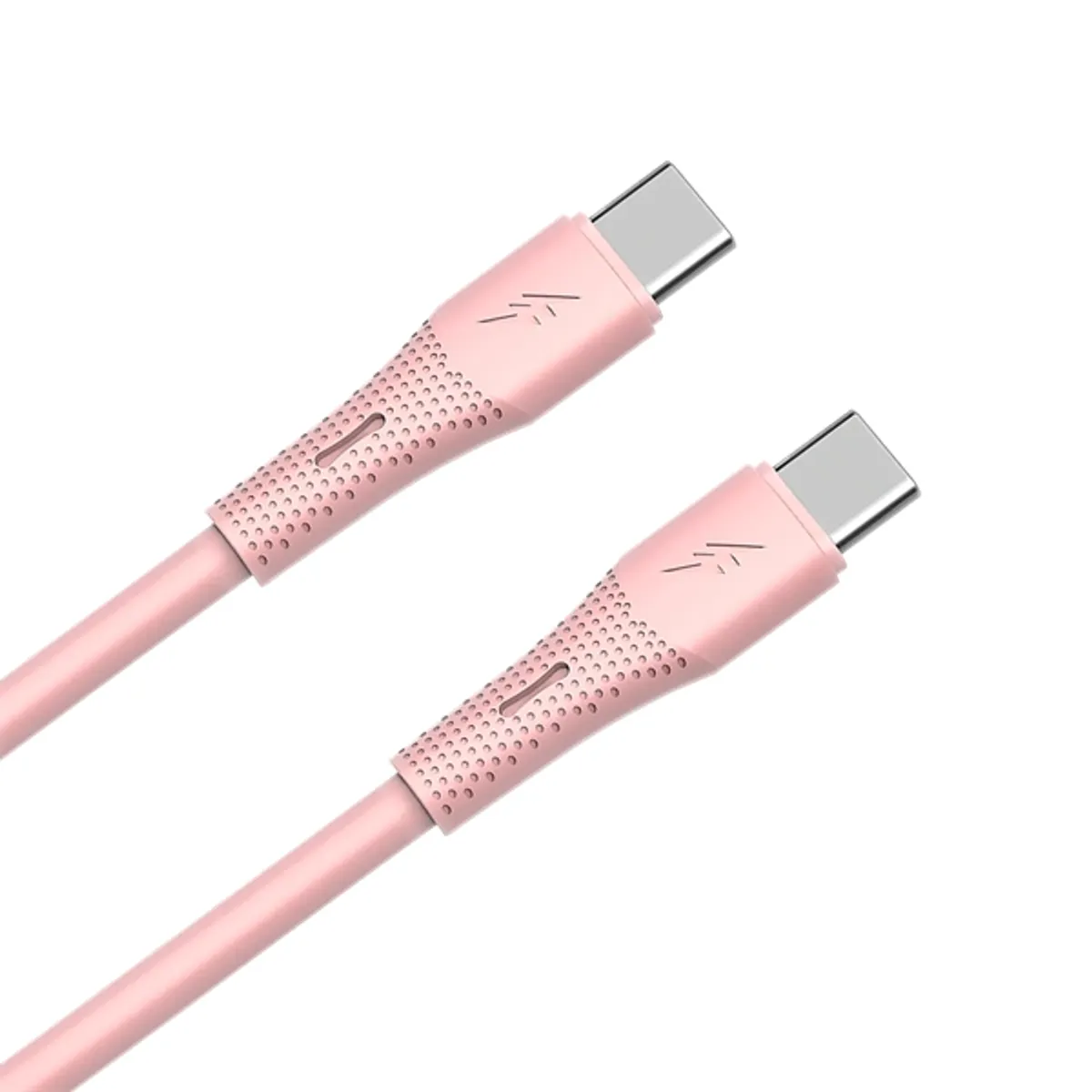 AVAX CB3309 60W USB-C gyorstöltő szilikon kábel, 1,5 m, rózsaszín #1
