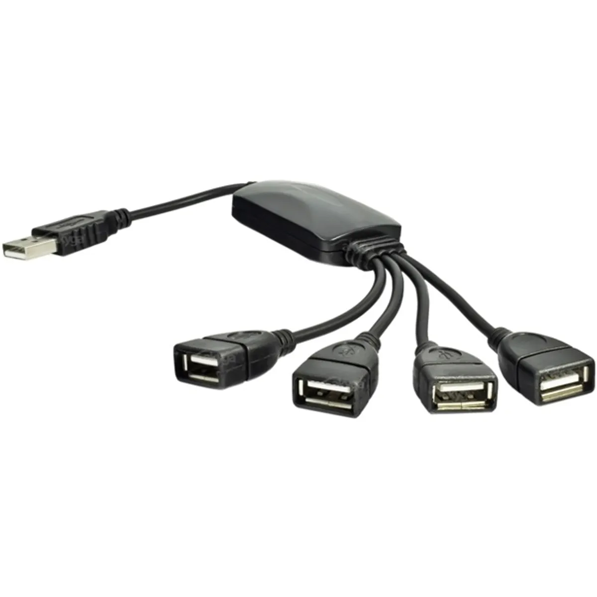 AKYGA AK-AD-13 4-port USB 2.0 hub fekete 15 cm #1