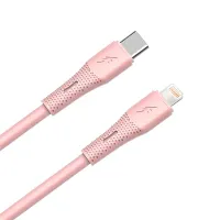 AVAX CB3312 USB-C Lightning gyorstöltő kábel 27W 1,5 m rózsaszín