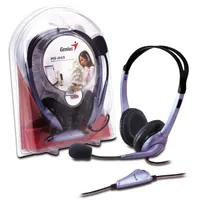 GENIUS 31710156101 HS-04S fejhallgató mikrofonos 2.0 jack 3,5mm fekete PC és MAC hangerőszabályzó bal oldali mikrofon 20-20000 Hz 32 ohm 100 dB