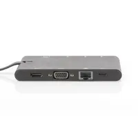 Digitus DA-70865 usb type-c univerzális utazó dokkoló 9-port hdmi 4k vga rj45 microsd sd mmc szürke #3