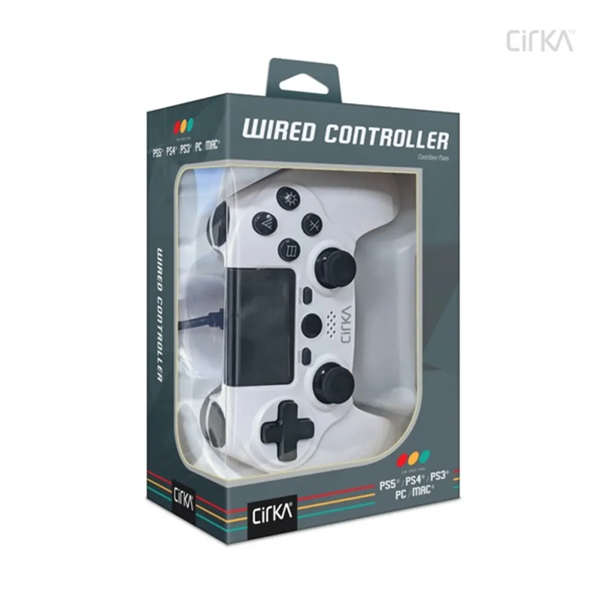 CIRKA M07527-WH NuForce PS4 PC Mac vezetékes fehér kontroller #5