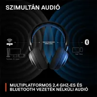 STEELSERIES 61559 Arctis Nova 7P Wireless USB-C Bluetooth 2,4 GHz fekete-kék USB vevőegység 38 óra #9