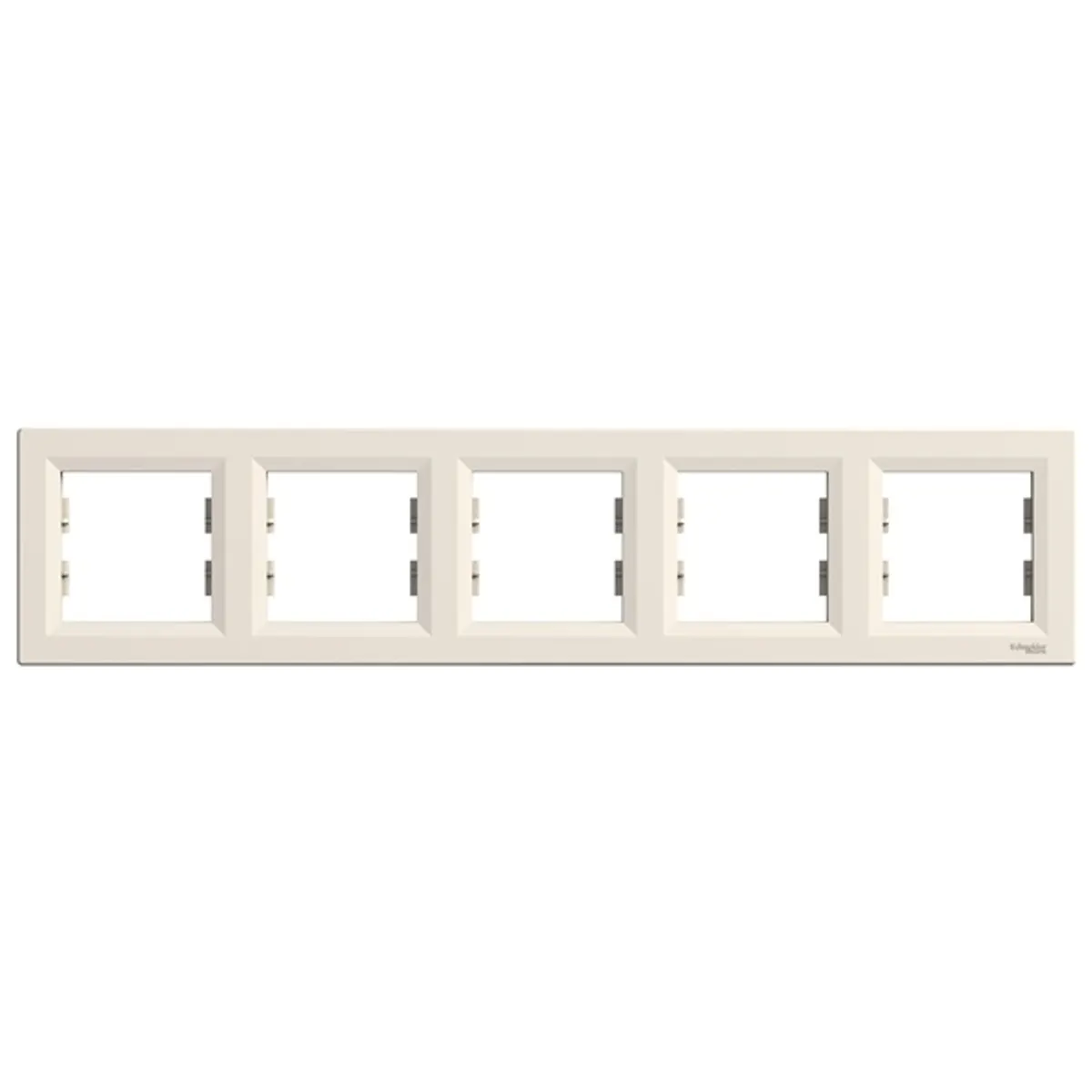 Schneider EPH5800523 Asfora ötös keret vízszintes bézs ABS 367x83x9 IP20 #1
