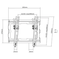 SBOX PLB-3422T-2 fali konzol dönthető 23"-43" 50x50-200x200 45 kg 0-8 fekete #7