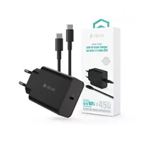 DEVIA ST111141 Rocket Series 45W PD+QC USB-C töltő 1.5 m univerzális fekete