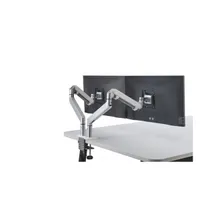 Spire CG-UGOZ-2S duál asztali monitor tartó 27" VESA 75x75;100x100 180 fok billentés 360 fok forgatás 80-410 mm magasság 9 kg alumínium ezüst #8