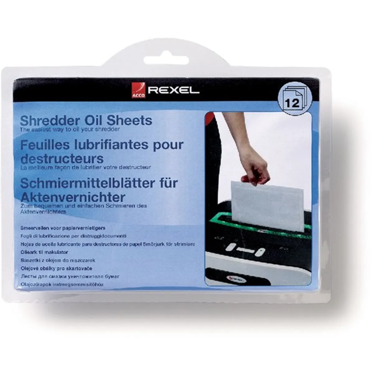 REXEL 2101948 olajozó lap Iratmegsemmisítőhöz A5 kék 12db #3