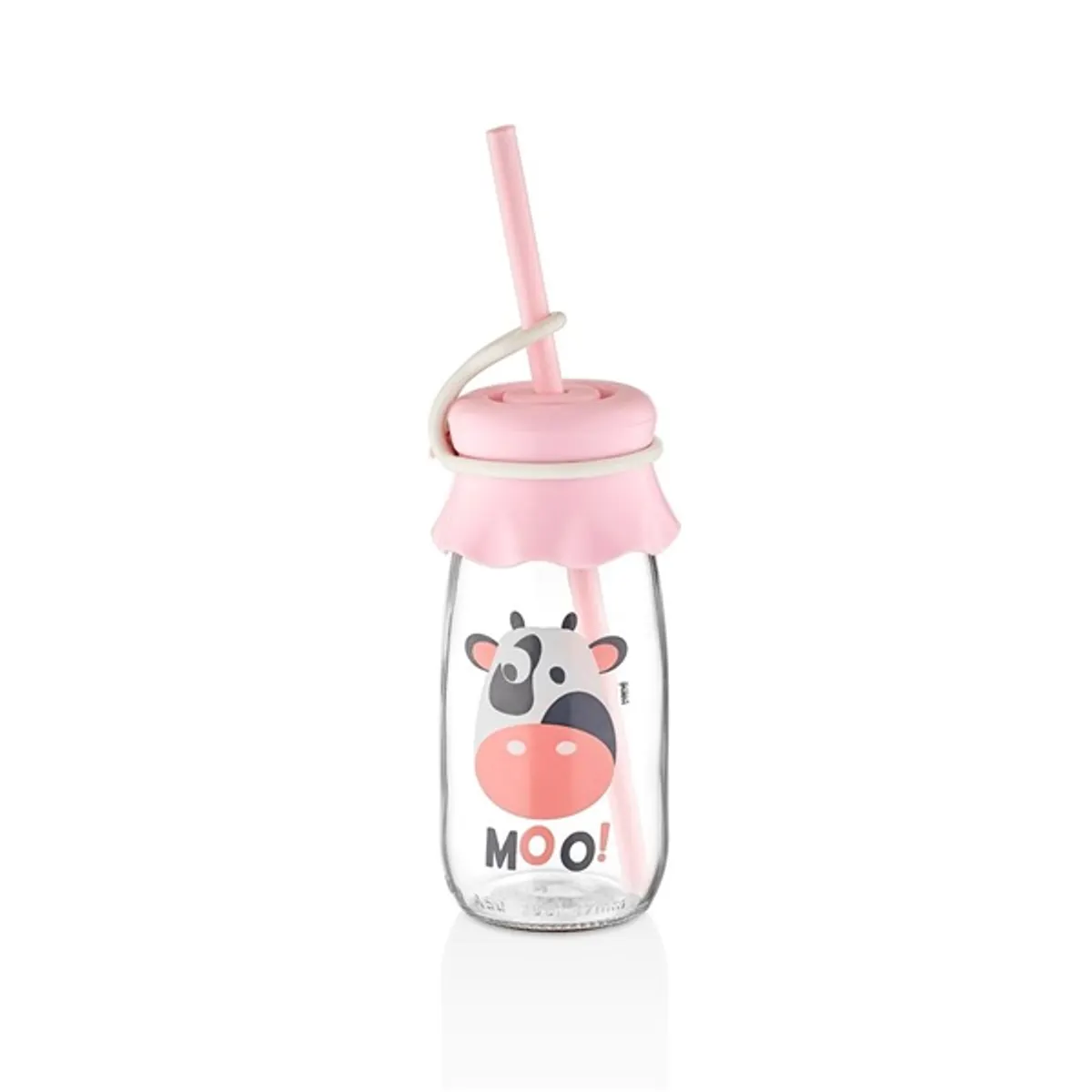 HANE HN-1764 IRIS Milkie Milk üveg 0,25 pohár - szívószállal #2