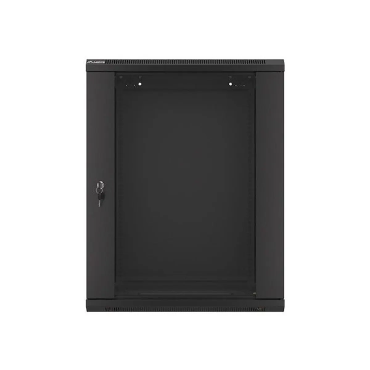LANBERG WF01-6415-10B falra szerelhető 19" 15U szekrény 600x450x774 fekete üvegajtó #1