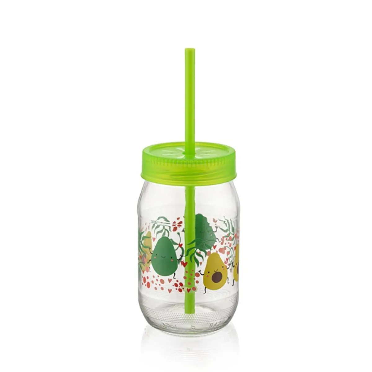 LUXPLASTIC C-00162 Spring üvegpohár 380 ml szívószállal #3