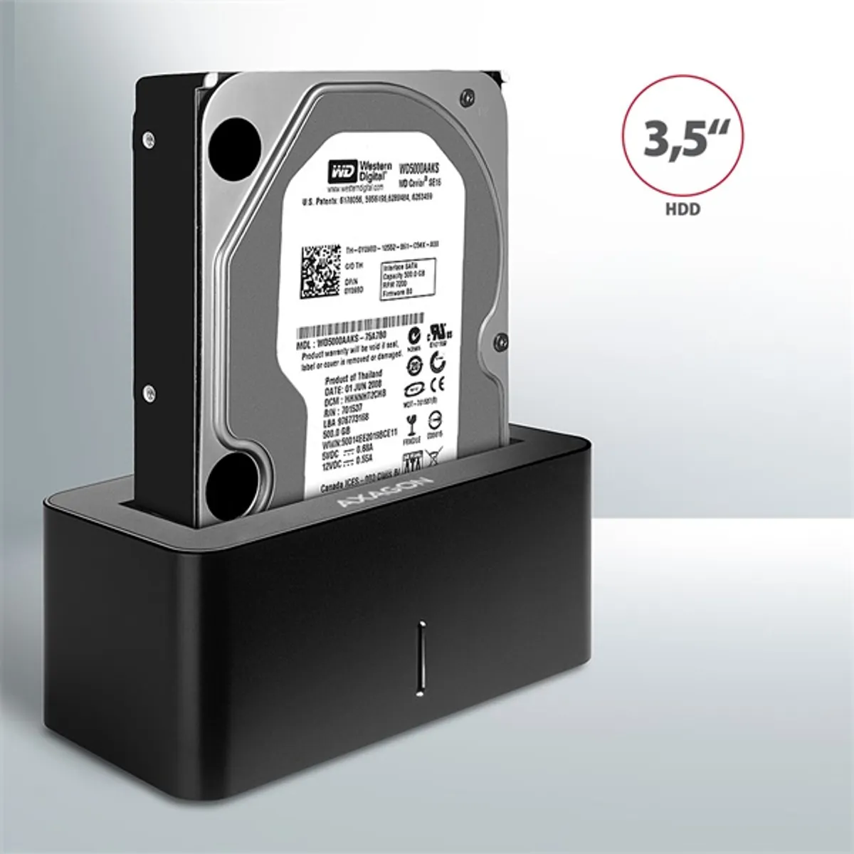 AXAGON ADSA-SN külső HDD dokkoló alumínium USB 3.2 Gen1 2.5" és 3.5" HDD SSD SATA III 6Gbps #4