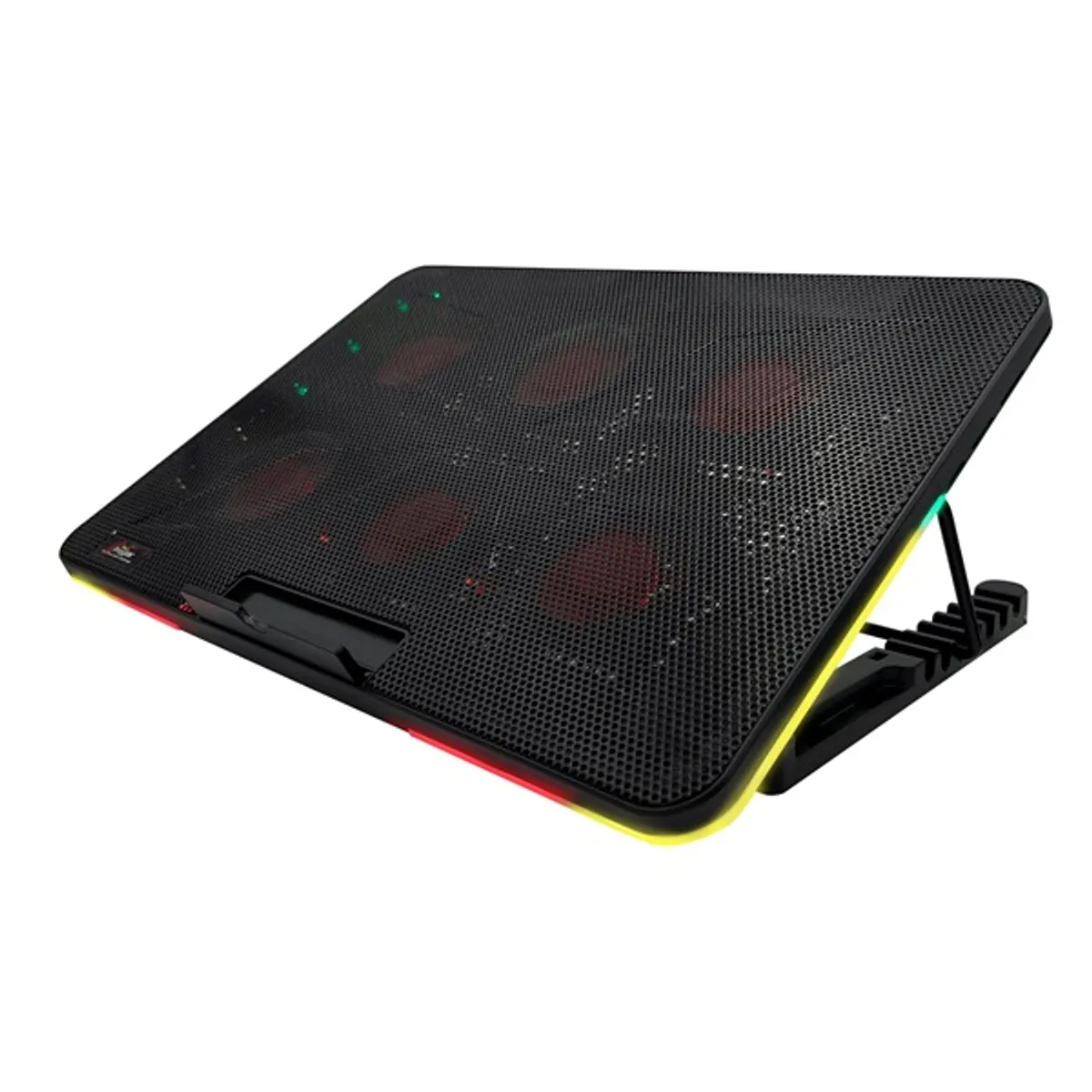 FROGGIEX FX-PC-P2-R HyperCooling Notebook hűtőpad 6 ventilátor USB hub RGB fekete 15.6" #5