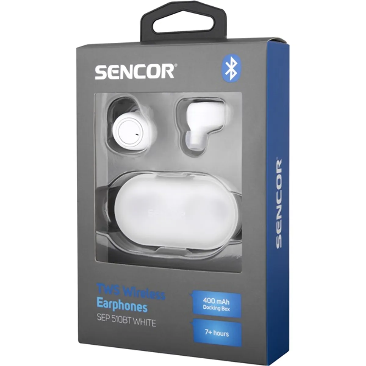 SENCOR 35053109 SEP 510BT true wireless fülhallgató fehér Bluetooth 5.0 IP44 10 mm 32 ohm 100 dB 3 óra töltőtok 400 mAh #3