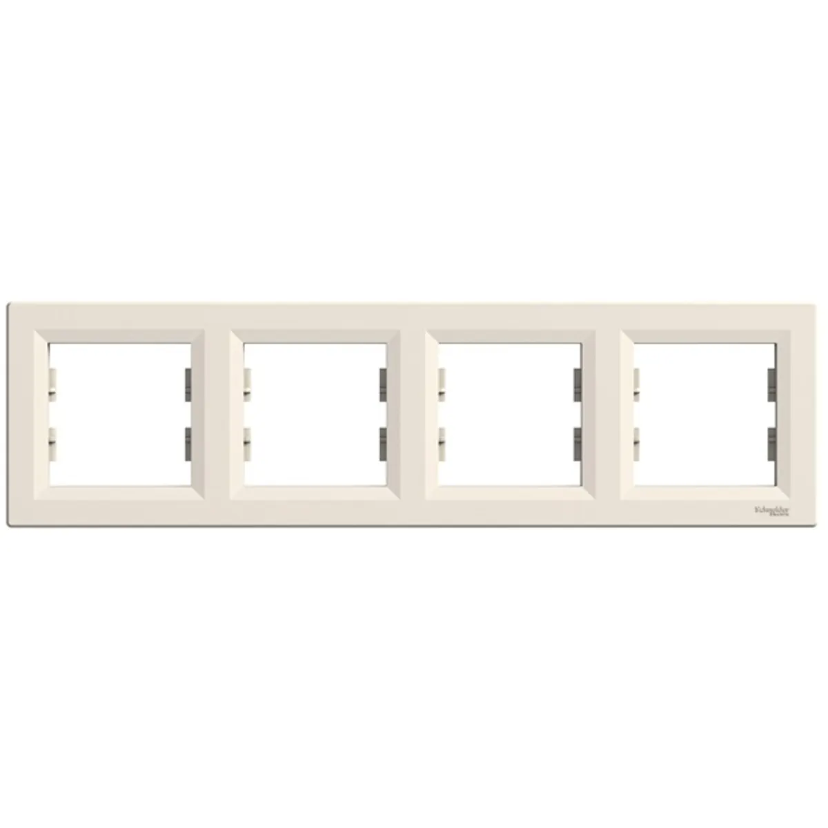 Schneider EPH5800423 Asfora négyes keret vízszintes bézs ABS 296 mm 83 mm 9 mm IP20 #1