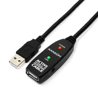 AXAGON ADR-210 aktív USB hosszabbító kábel fekete 10 m USB A férfi - USB A női