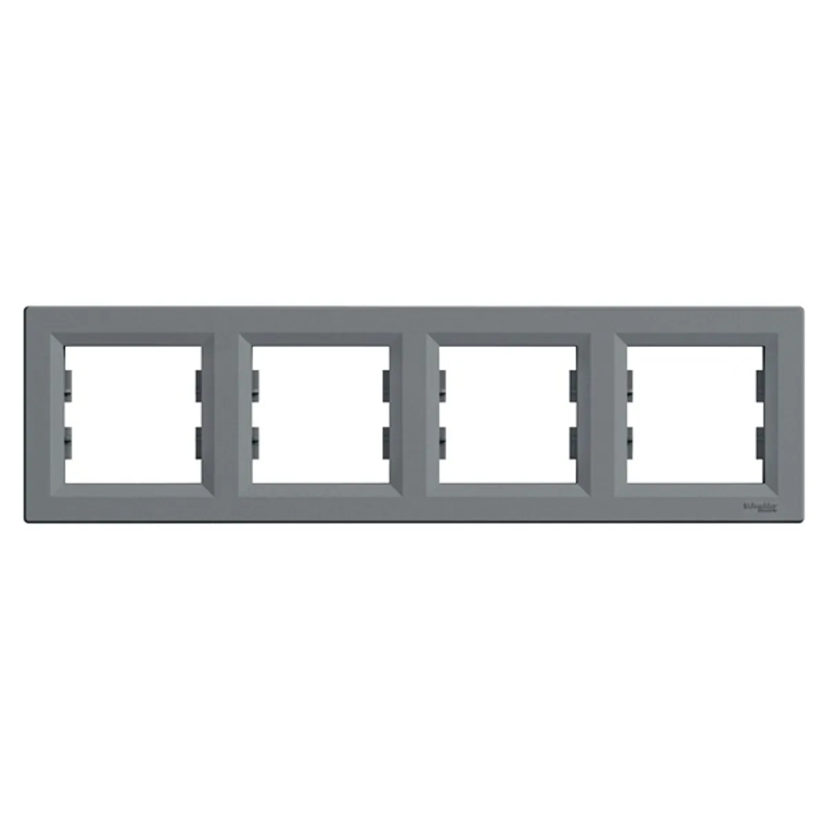 Schneider EPH5800462 ASFORA négyes keret vízszintes acél ABS 296x83x9 IP20 #1