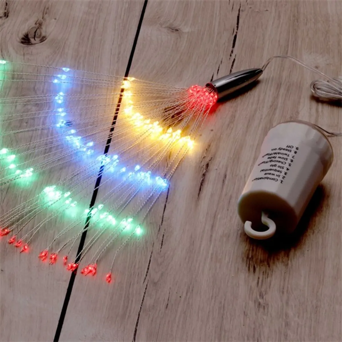 IRIS 250-06 Tűzijáték stílusú fénydekoráció 8 programos távirányítós többszínű 200 led-es 2xAA elemes #2