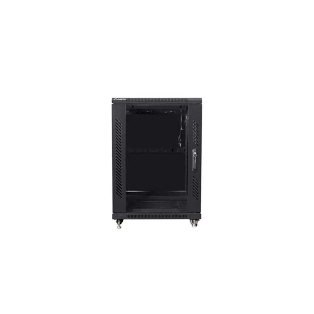 LANBERG FF01-6615-12B FF01 19" 15U 600x600 fekete edzett üveg ajtó #1
