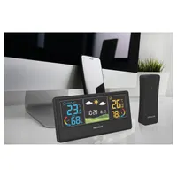 SENCOR 52000064 Időjárás állomás LCD vezeték nélküli ébresztőóra fekete #7