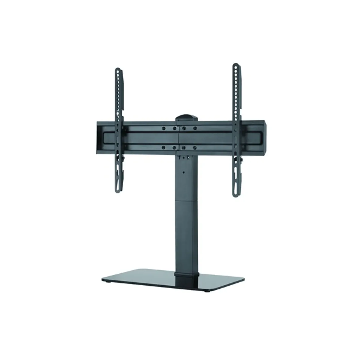 STANSSON WM-3770 asztali tv állvány üvegalappal 40 kg 37"-70" VESA max 600x400 forgatható állítható magasság kábelrendezés #1