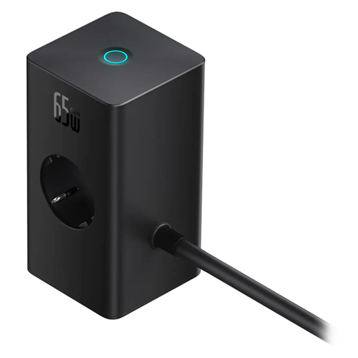 Baseus PSLR000301 PowerCombo töltőállomás 65W univerzális 2 USB-C 1 USB-A kihúzható kábel 1,5 m fekete #9