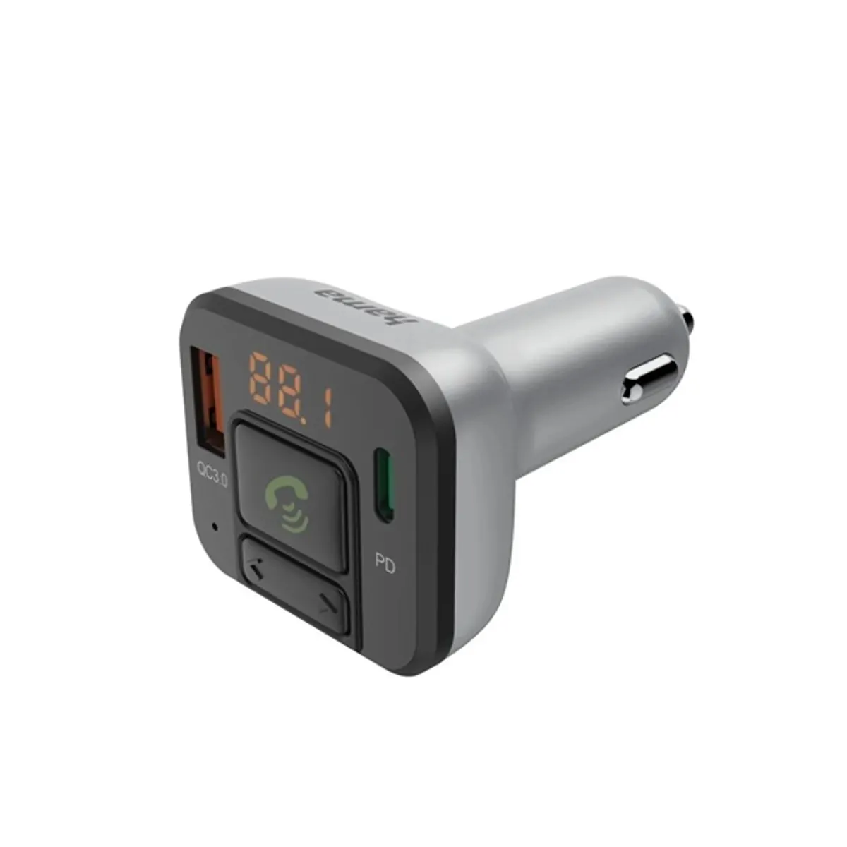 HAMA 00014169 FM transzmitter fekete ezüst Bluetooth USB QC 3.0 PD microSD #1