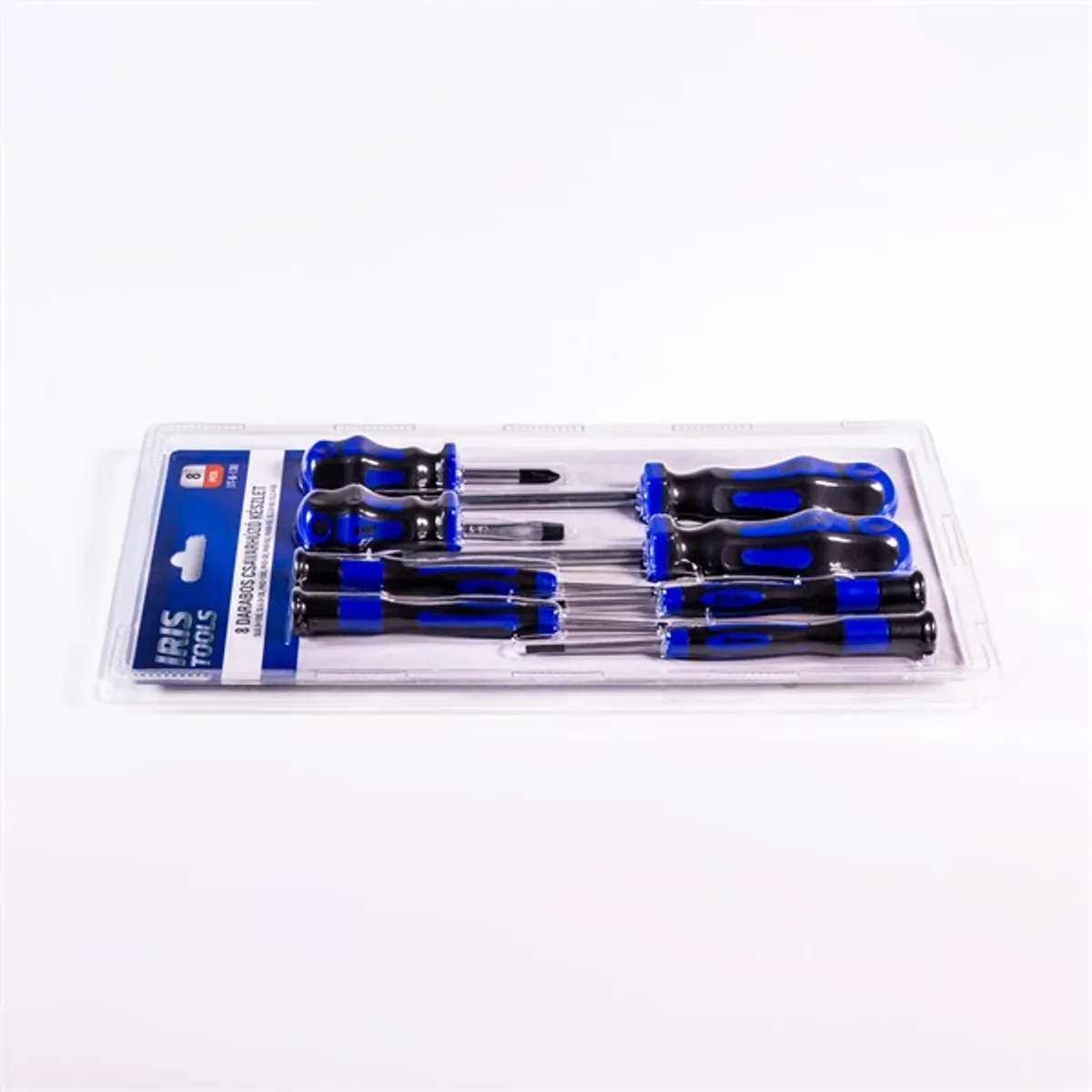 IRIS TOOLS DT-8-130 csavarhúzó készlet 8 darabos PH0x50 PH00x50 3.0x50- 2.4x50- #2