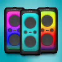 LAMAX LXPSMPK1PSNBA PartyKing1 Plus 100W bluetooth hangszóró 2x hangszóró modulok led party fény vezeték nélküli mikrofon aux bemenet #9