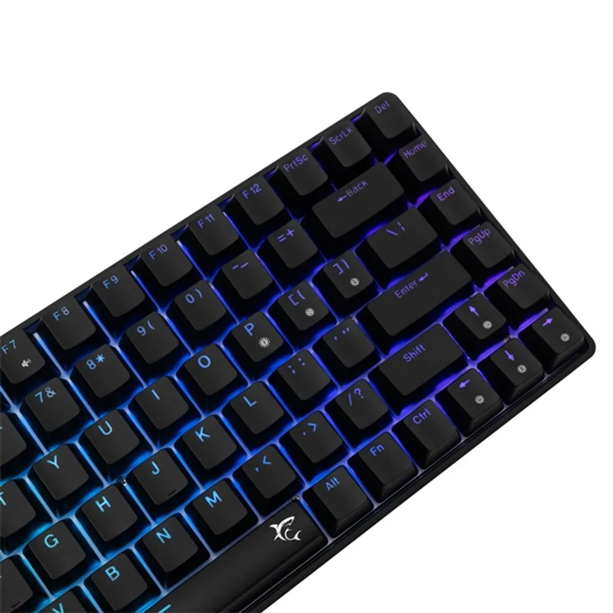 White Shark WS GK-005121-B/BL-US Hamachi fekete 84/85 kulcs Forró swap mechanikus kék kapcsolók, teljes Anti-Ghosting, per-key RGB, USB-C, 1,8 m #4