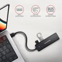 Axagon HUE-C1A USB hub 4-portos USB-A 5Gbps 19 cm kábel #3