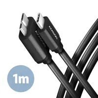 AXAGON BUMM3-CM10AB USB-C és Micro USB B adat-töltő kábel 1 m fekete