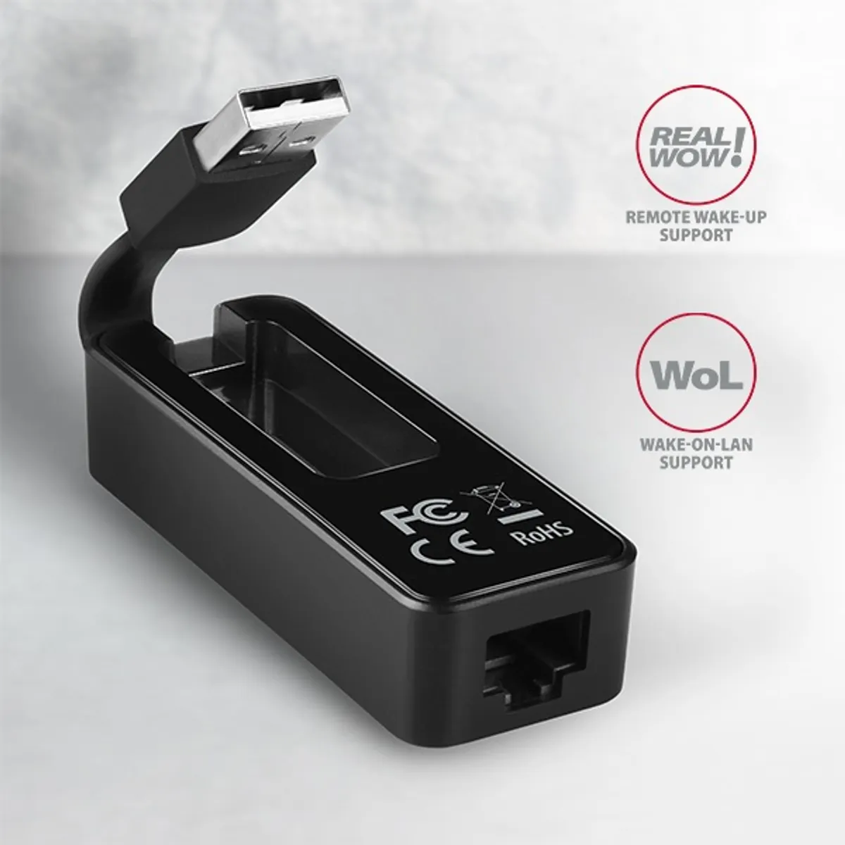 Axagon ADE-XR USB 2.0 Fast Ethernet adapter USB 2.0 A RJ45 5 cm fekete szerelt #3