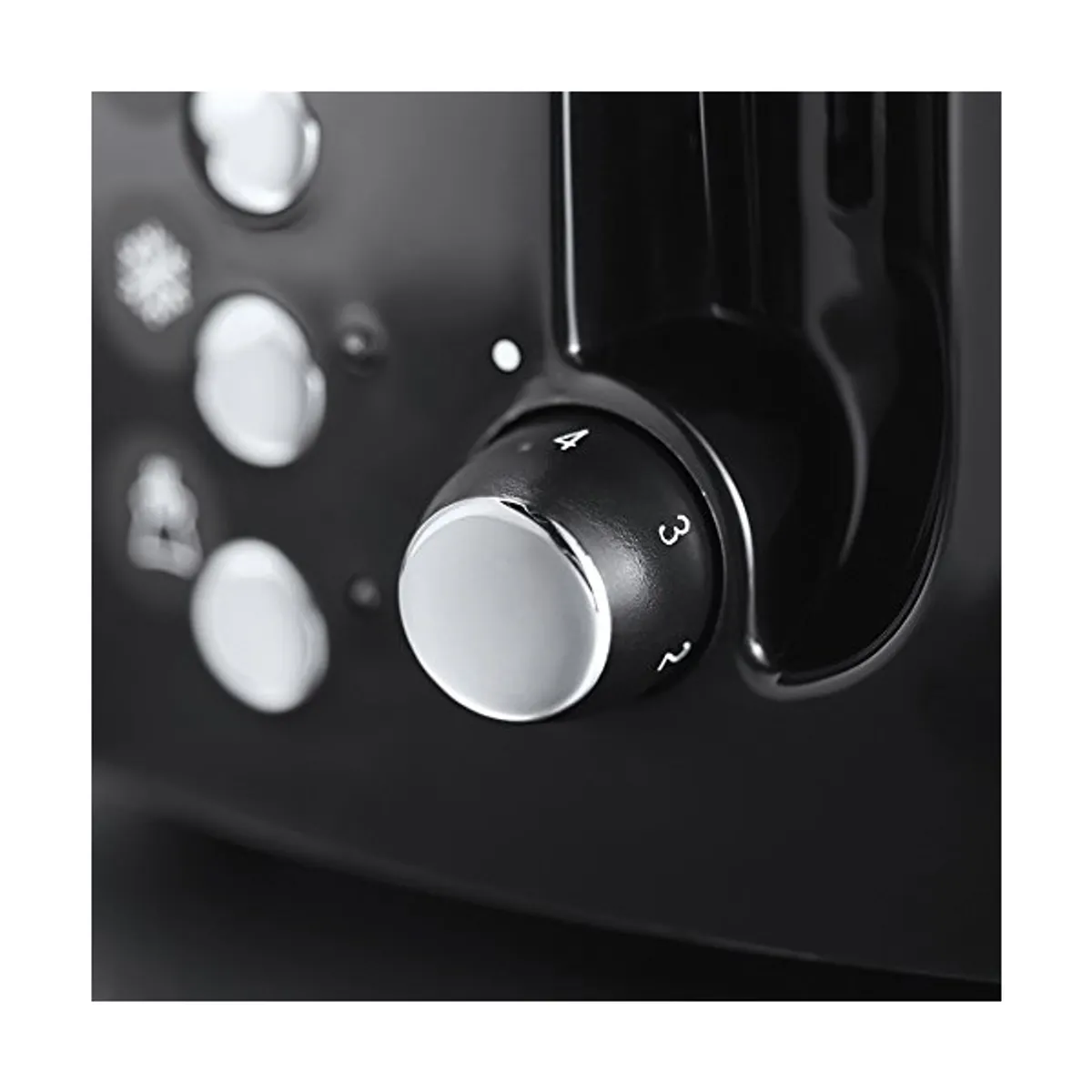 Russell Hobbs 23320036002 Textures Plusz fekete 2 szeletes kenyérpirító 850 W automatikus szeletkiemelés morzsatálca zsemlemelegítő #6