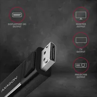 AXAGON RVC-DPC USB-C to DisplayPort kábel aktív 1,8 m fekete #3