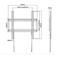 Stell 35057818 Fali konzol Acél Fekete 75 kg 32"-70" Billenthető VESA 75x75;100x100;200x100;200x200;300x200;300x300;400x200;400x400 #6