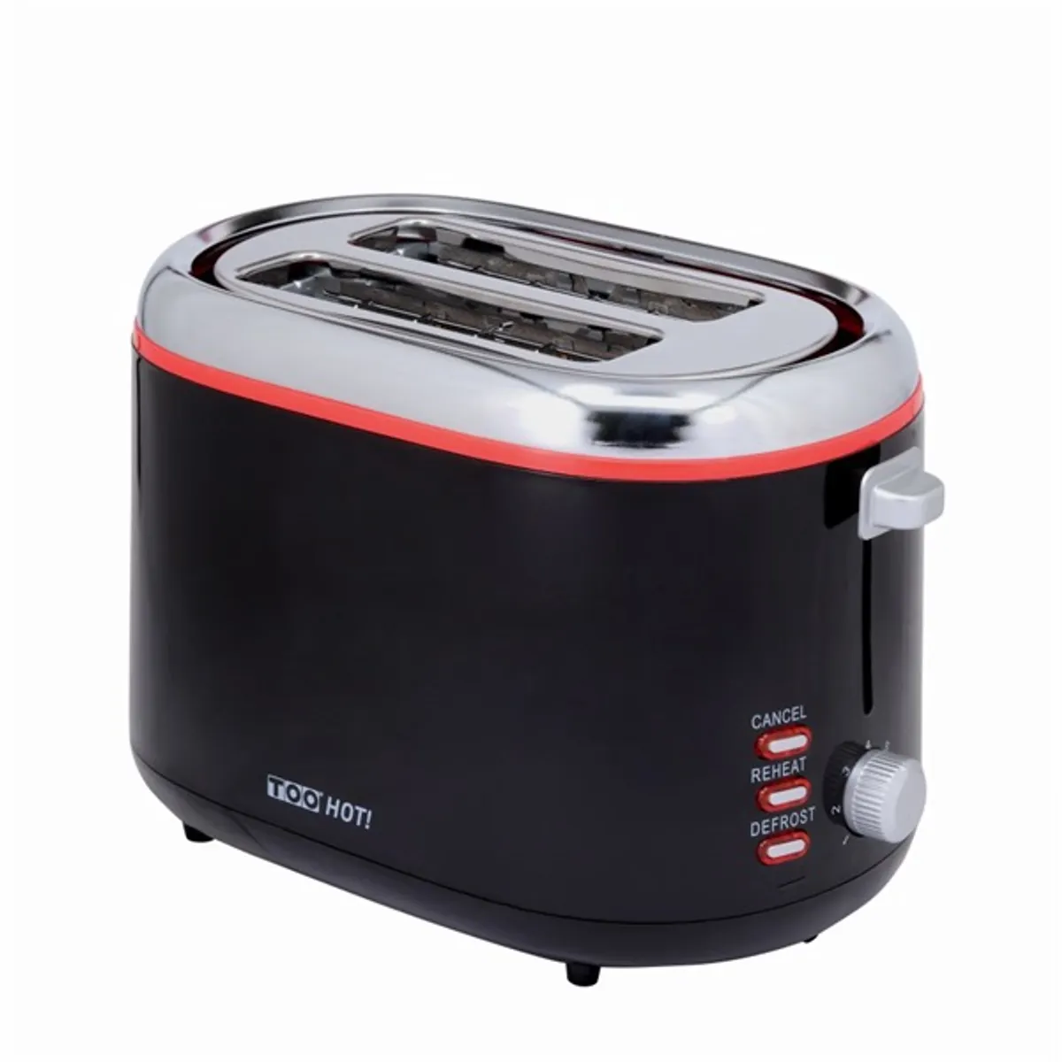 TOO TO-343-BR kenyérpirító 2 szelet 850 W 7 pirítási szint fekete #1