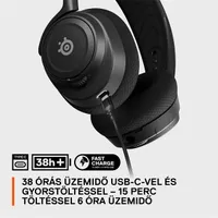 STEELSERIES 61553 Arctis Nova 7 Wireless Fekete Bluetooth USB-C 38 óra #10