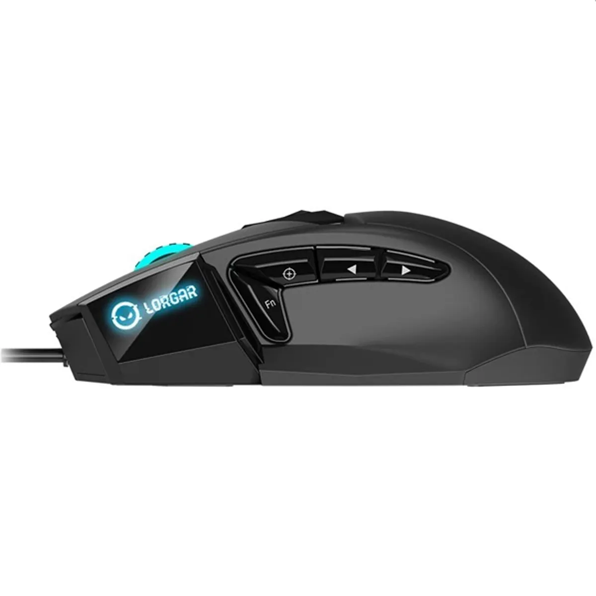 LORGAR LRG-GMS579 Stricter 579 9 programozható gomb Pixart PMW3336 szenzor 12000 DPI OLED kijelző USB 1.8m PTFE láb #4