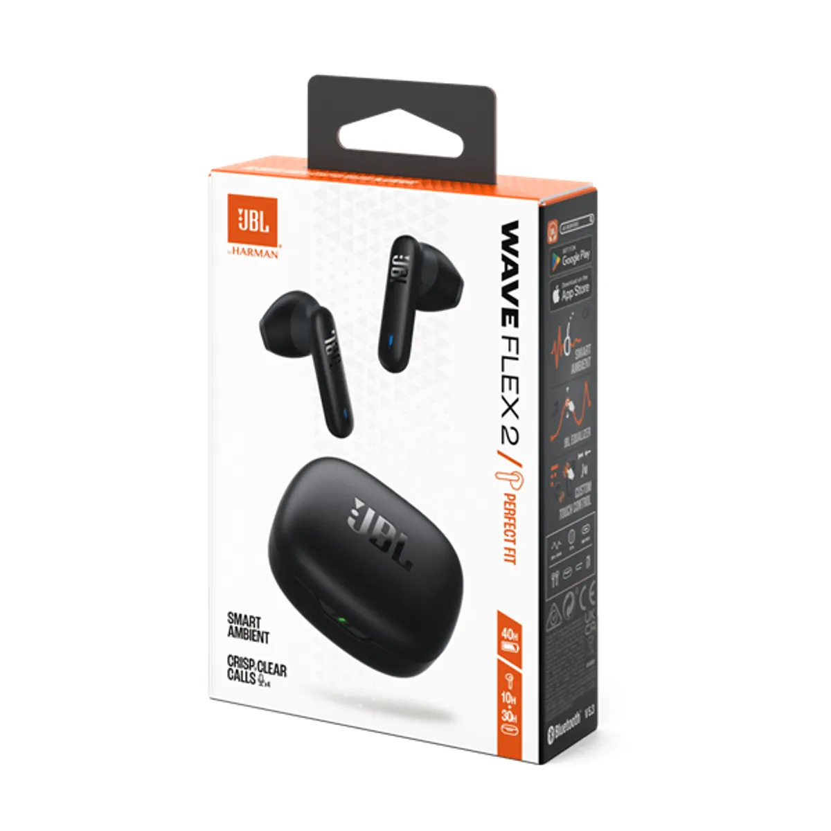 JBL JBLWFLEX2BLK Wave Flex 2 True Wireless 12 mm IP54 Bluetooth 5.3 fekete #8