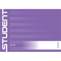 ICO 7500116005 Student 36-32 fekvő hangjegyfüzet A4 32 lap lila-fehér