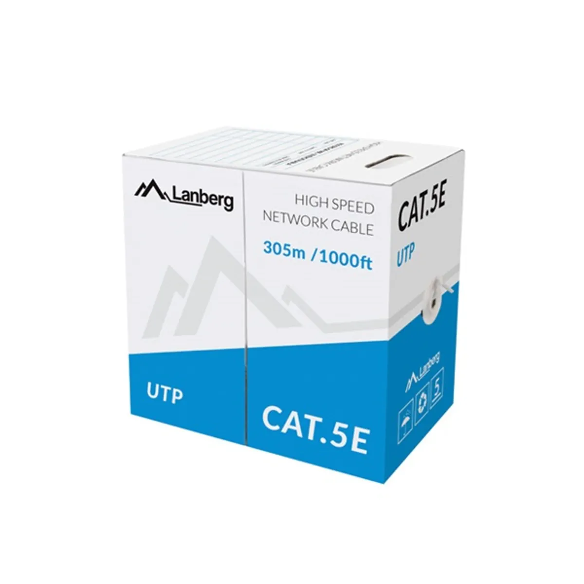 Lanberg LCU5-11CC-0305-S UTP Cat5e CCA AWG24 305 m szürke #1