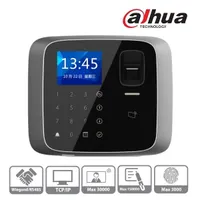 DAHUA ASI1212A beléptető rendszer 2,4" TFT RFID 13,56MHz kódzár ujjlenyomat RS485 Wiegand RJ45 1 ajtó 4 relé 30 000 kártya
