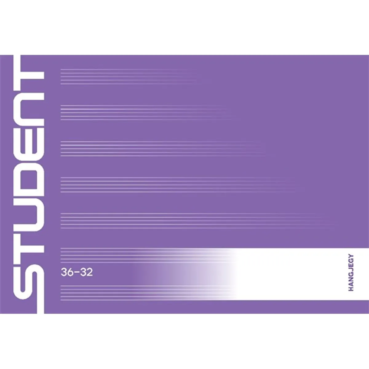 ICO 7500116005 Student 36-32 fekvő hangjegyfüzet A4 32 lap lila-fehér #1