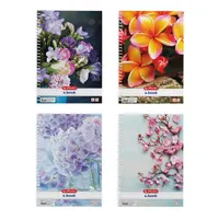 Herlitz 09542879 Flower A4 70lapos vonalas spirálfüzet perforált lapok